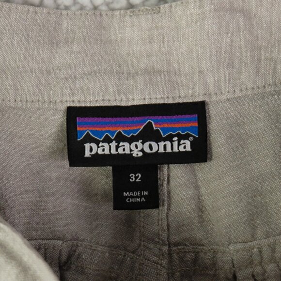Patagonia Shorts Mens 32 Gray Hemp Blend Outdoor Lightweight Boho Summer - Picture 8 of 10